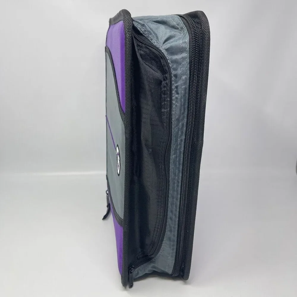 Case It Purple Large Capacity Zipper Binder 3 Rings 3